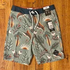 Salty Crew Boys Boardshorts Cedros Sage, NWT